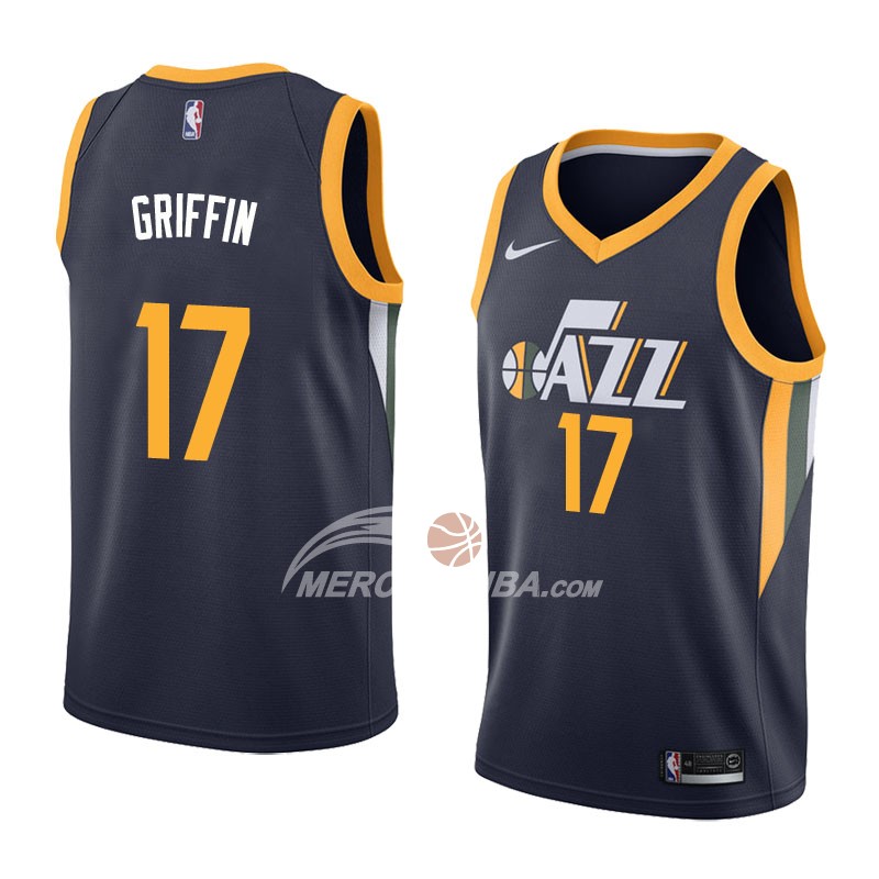 Maglia Utah Jazz Eric Griffin Icon 2018 Blu